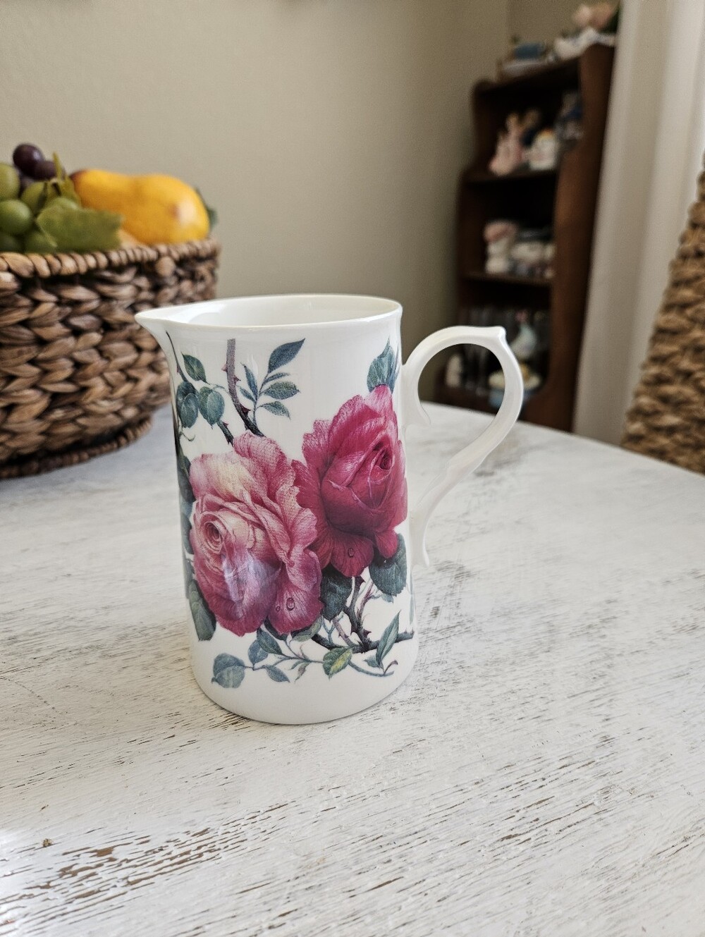 Roy Kirkham English Rose Porcelain Pitcher - Pink Roses